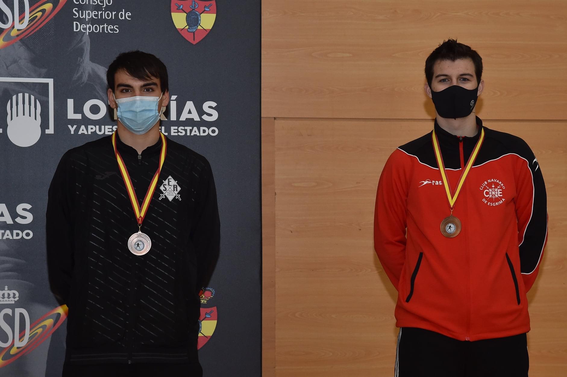 I&ntilde;igo Elizari, del Club Navarro de Esgrima, medalla de bronce en los Campeonatos de Espa&ntilde;a